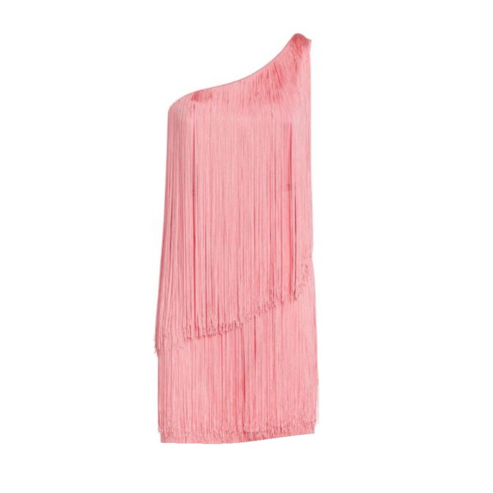 No Pise La Grama - fringe mini dress in PINK